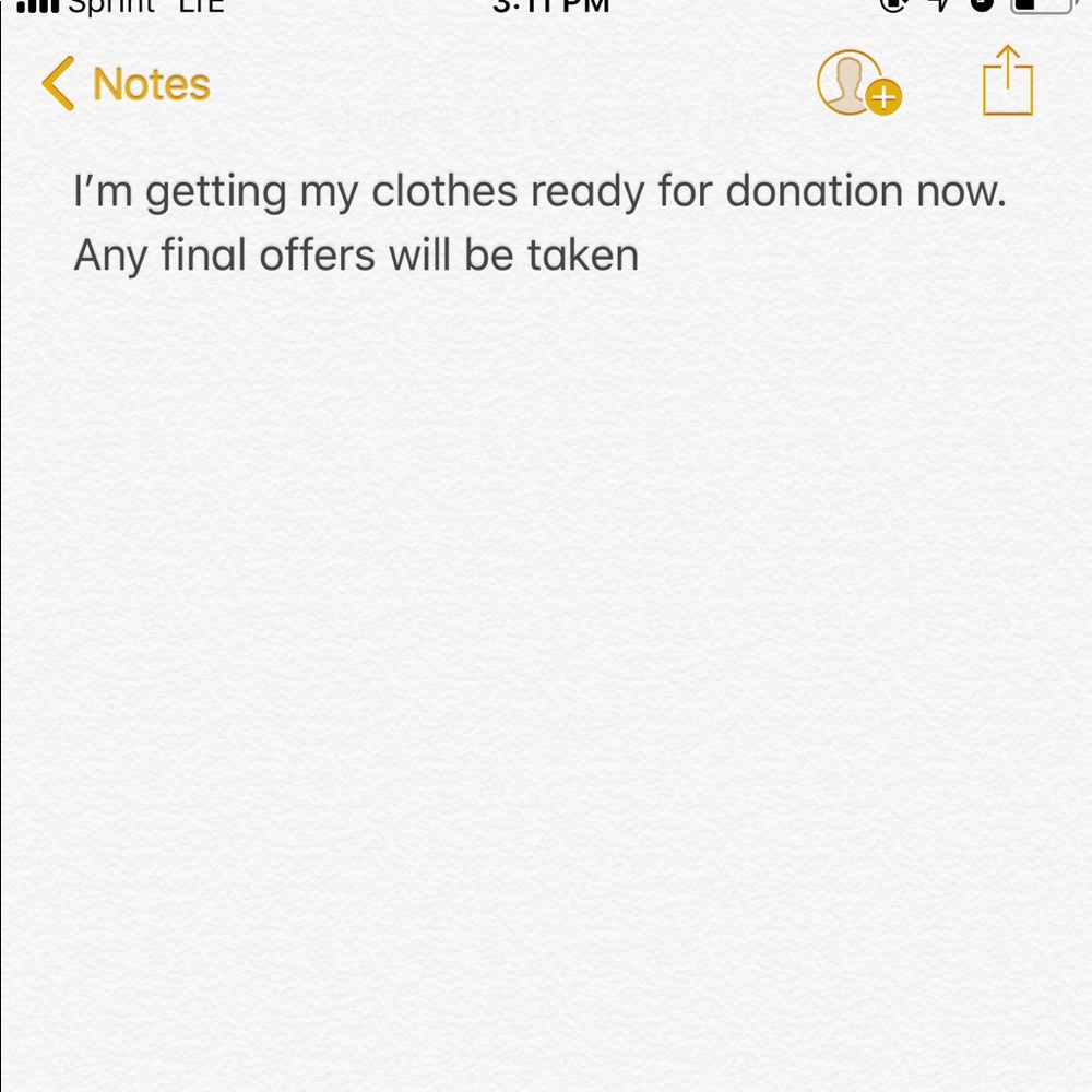 Donating clothes